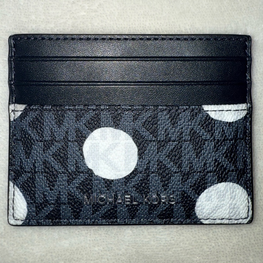 Michael Kors Black and Gray Card Holder